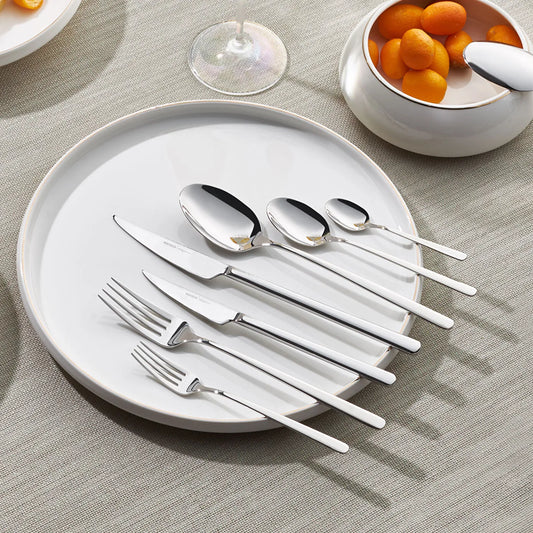 Karaca Elegance New Boreas Platinum 84-Piece Cutlery Set for 12 People