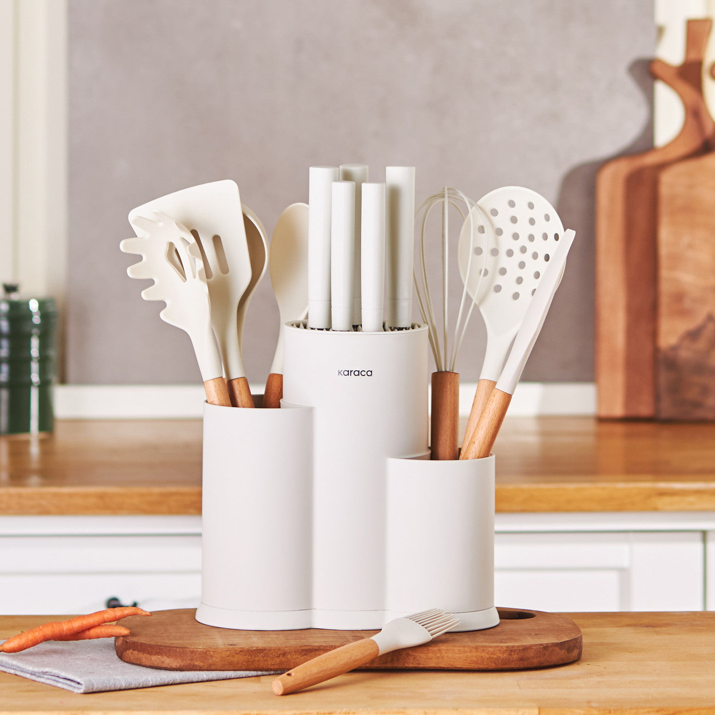 Burby 14 Piece Knife Set Cream