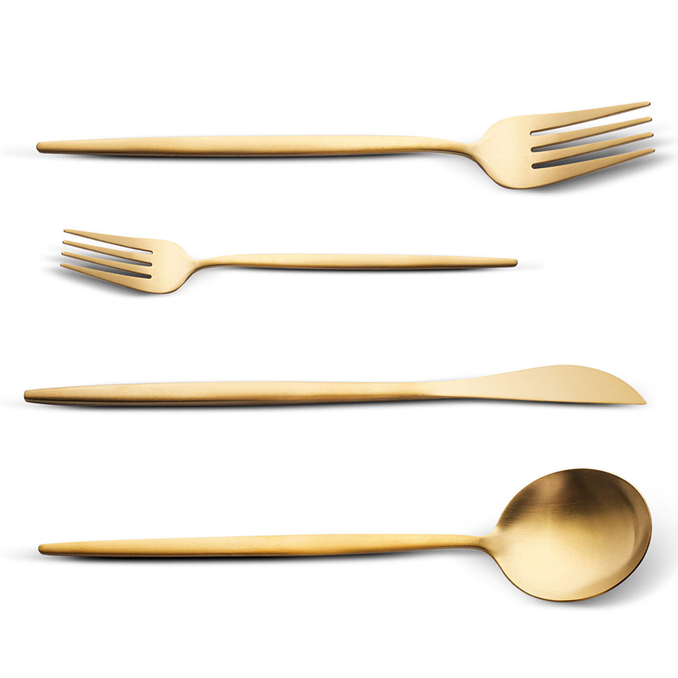 Apricot Faro Matte Gold 24-Piece Cutlery Set for 6 People