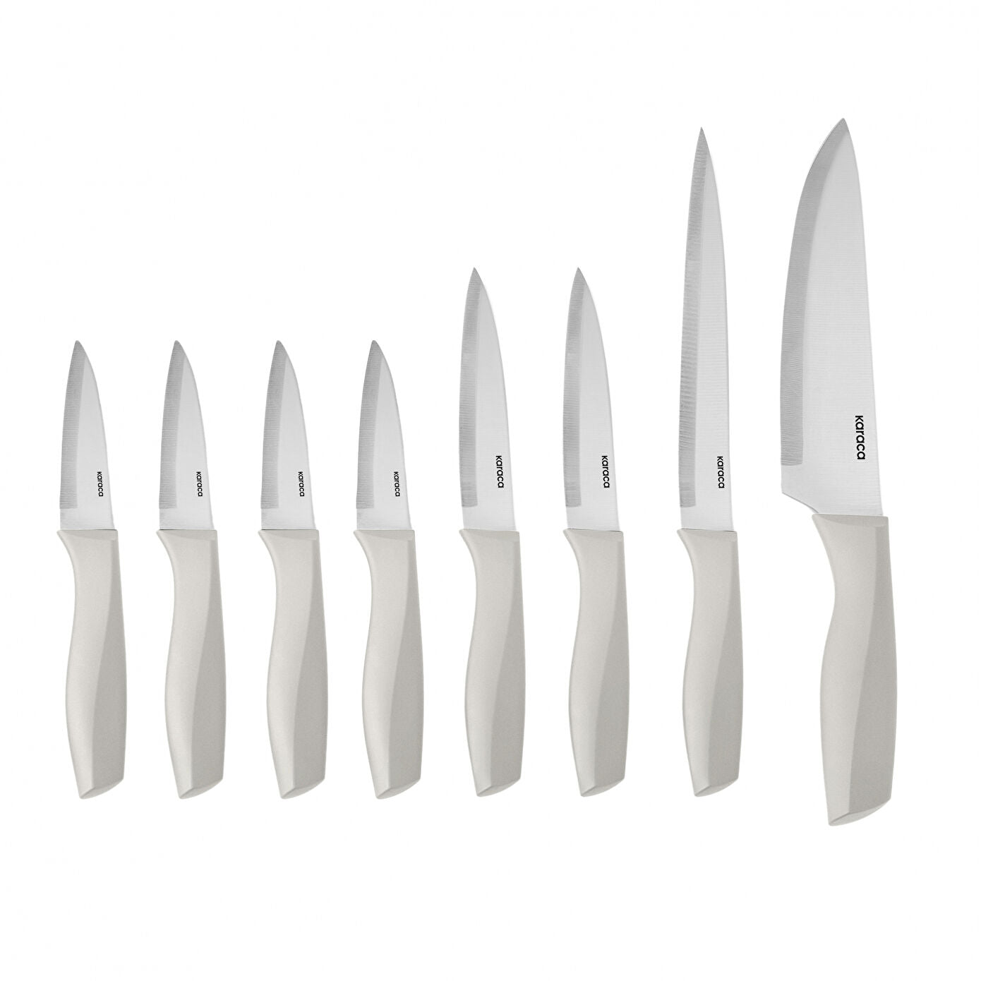 Megacut Square 9 Piece Cream Knife Set