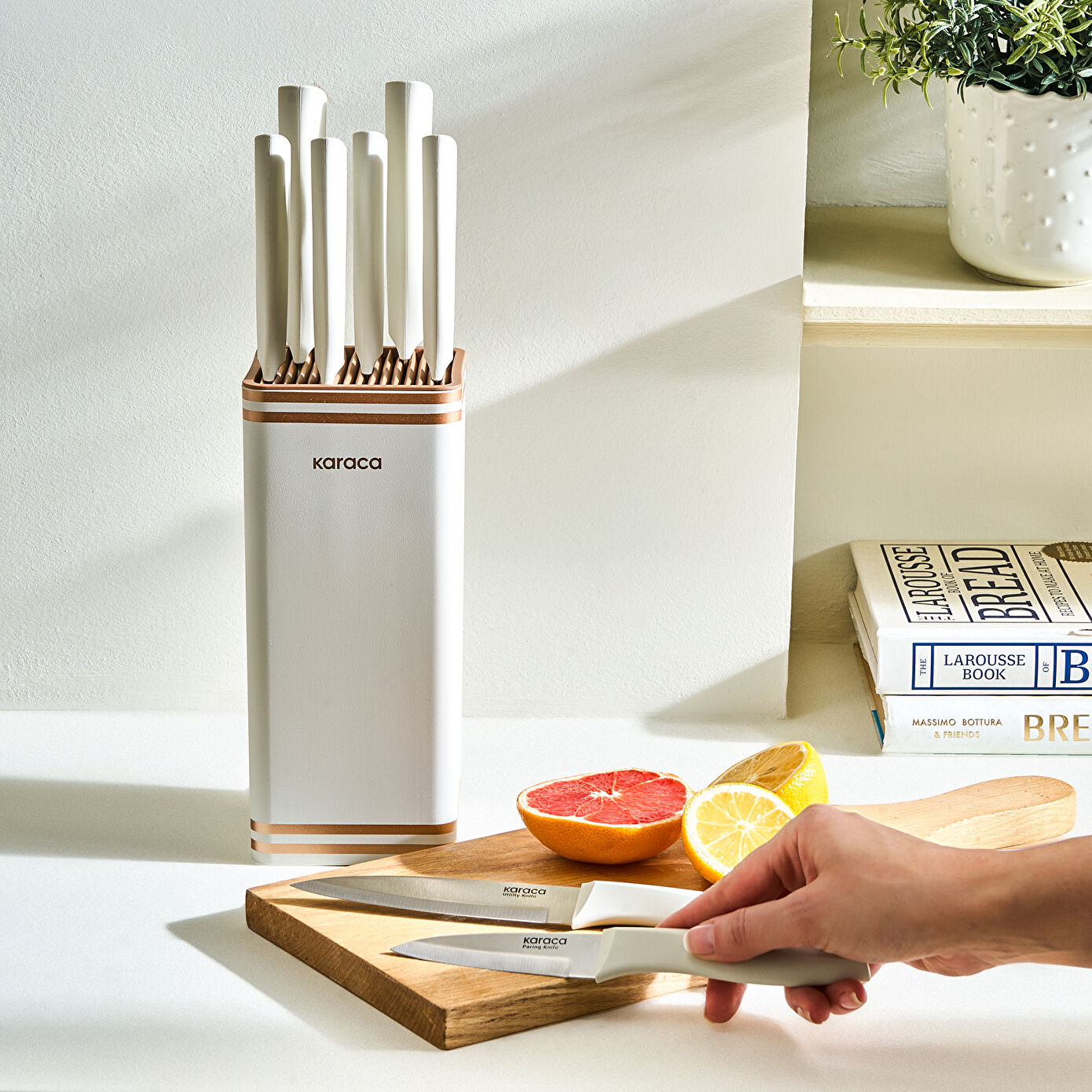 Megacut Square 9 Piece Cream Knife Set