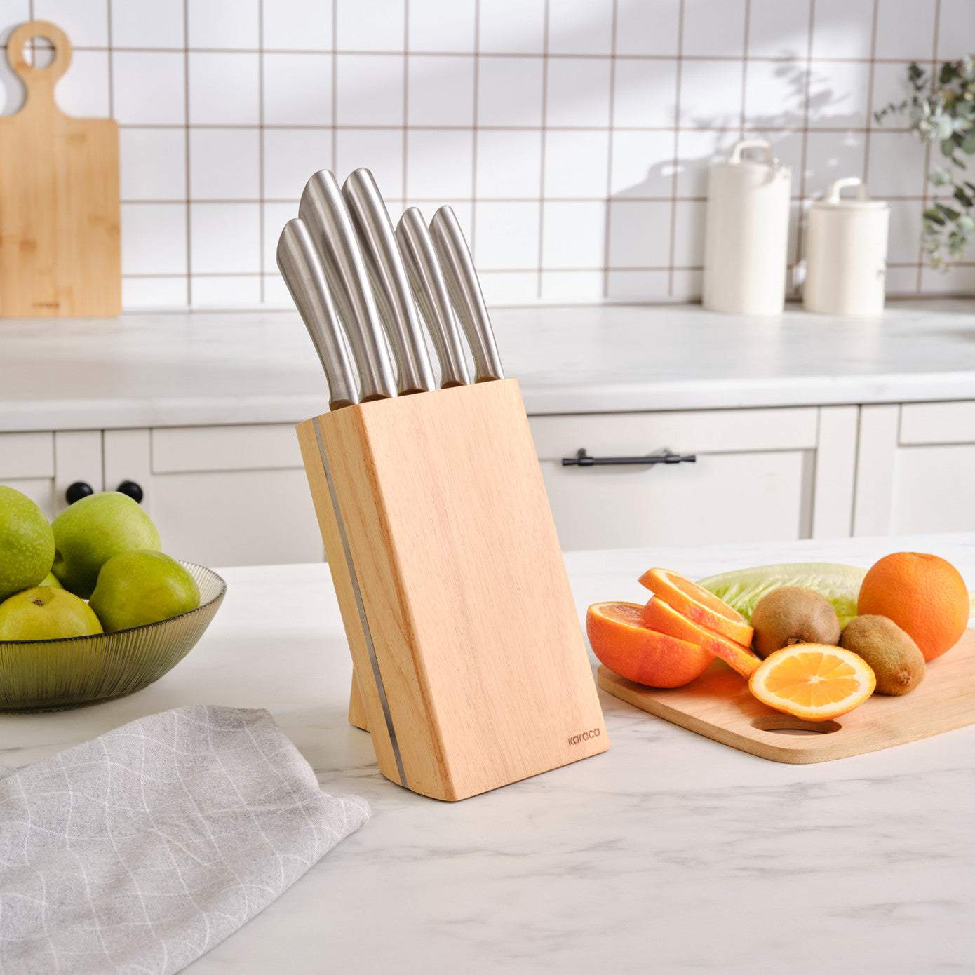 Jasper New 6 Piece Stand Knife Set