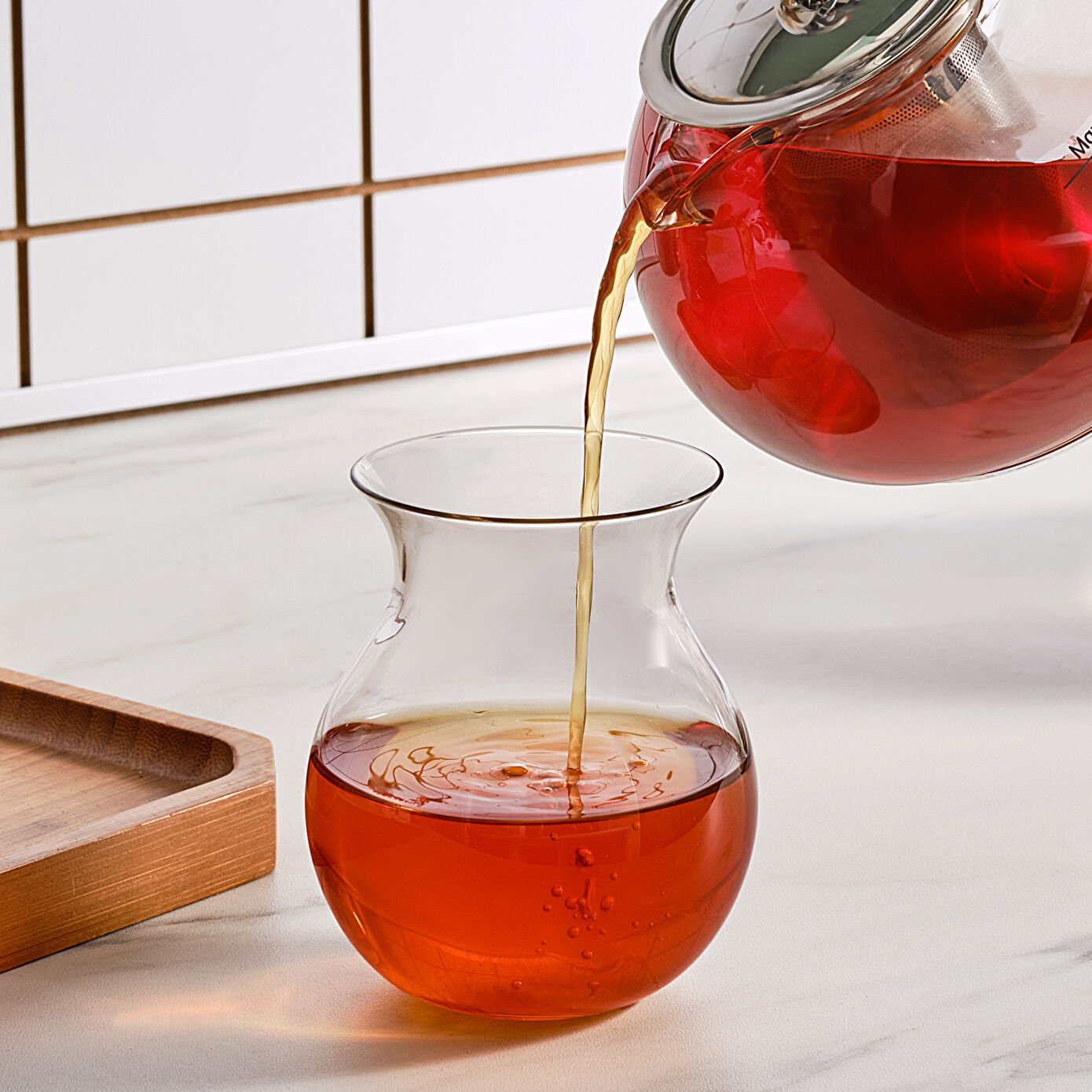 Karaca x Refika Gönlübol Induction Based Glass Teapot