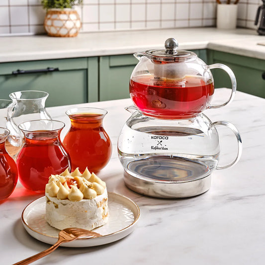 Karaca x Refika Gönlübol Induction Based Glass Teapot