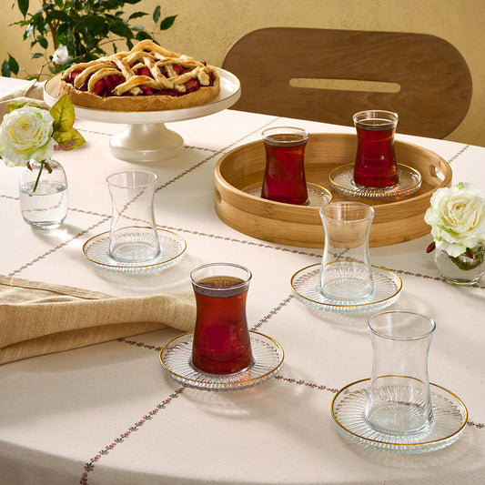 Nilüfer 12 Piece Tea Set