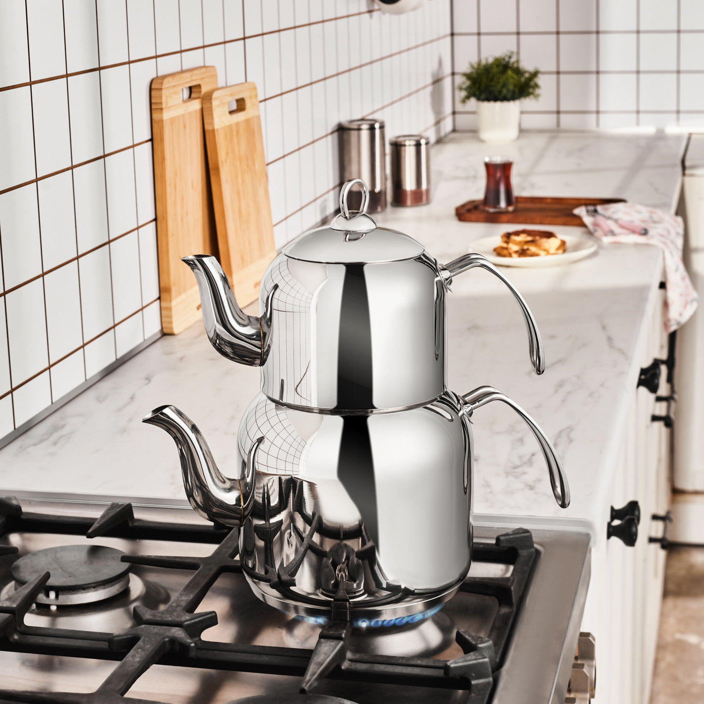 Deren Non-Tilting Induction Based Maxi Size Teapot Set