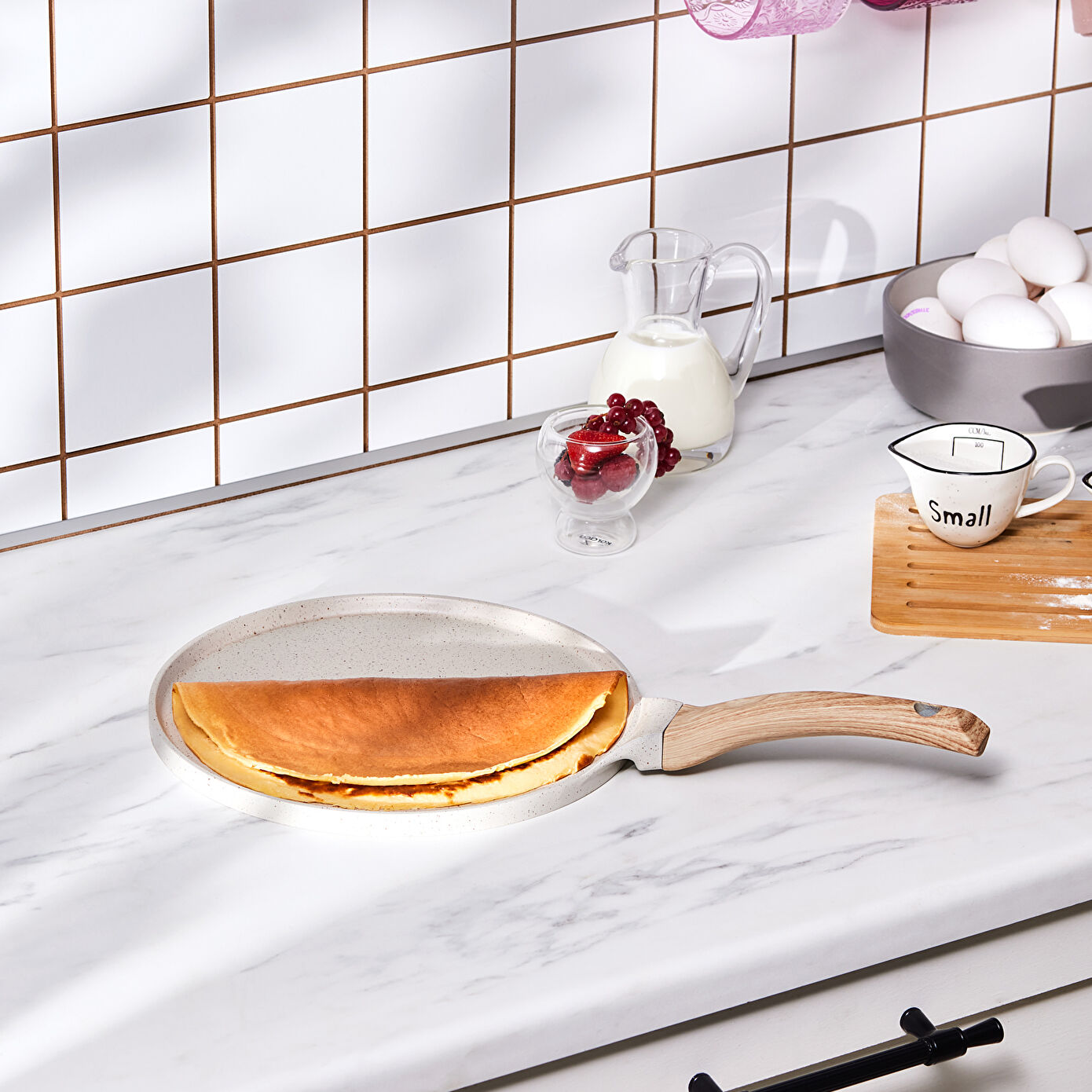 Biogranite Crepe Pan 26 Cm Cream