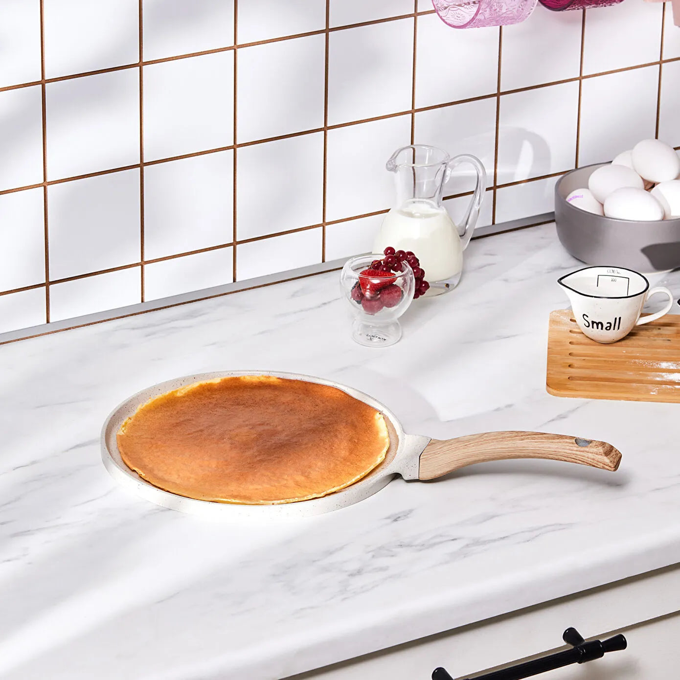 Biogranite Crepe Pan 26 Cm Cream