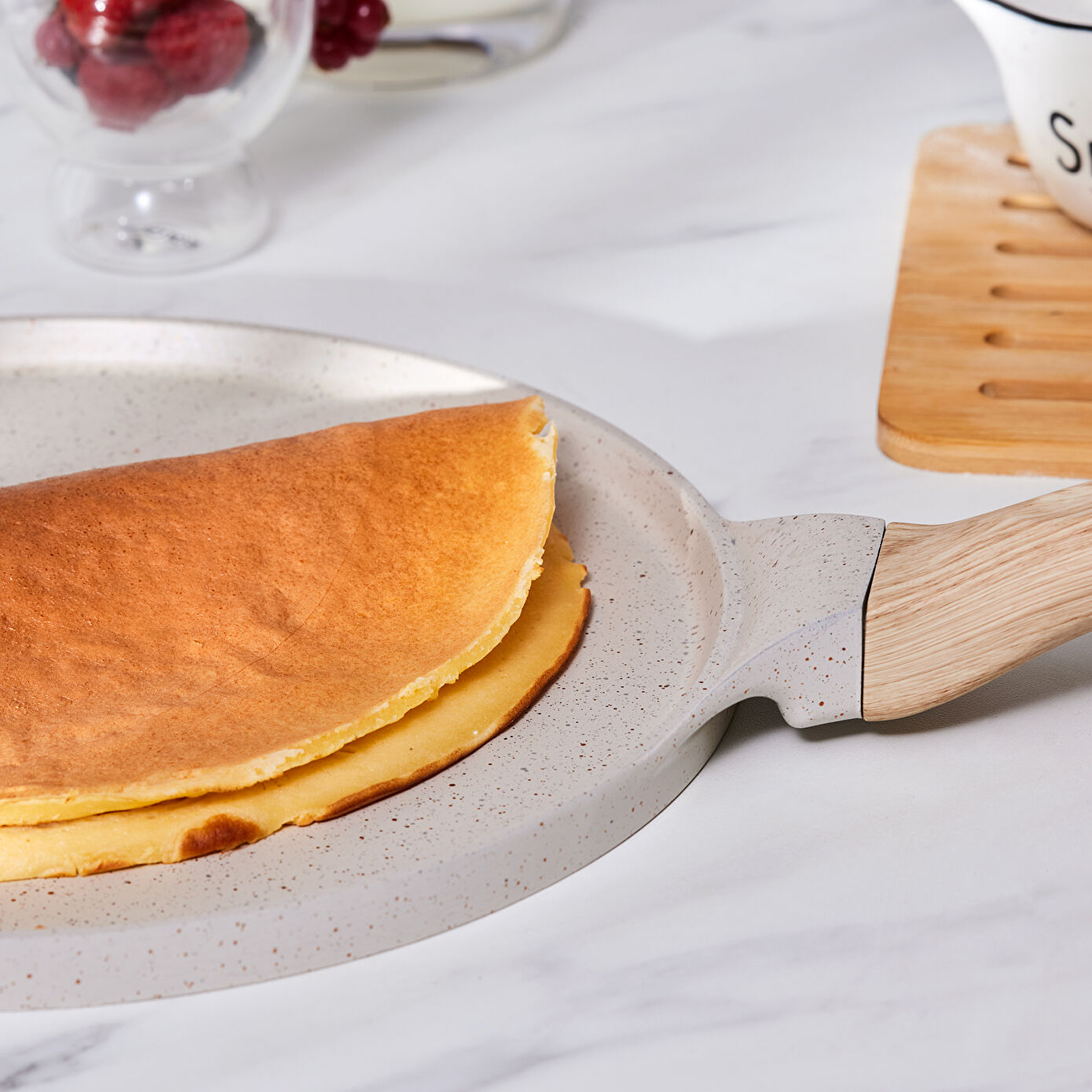 Biogranite Crepe Pan 26 Cm Cream