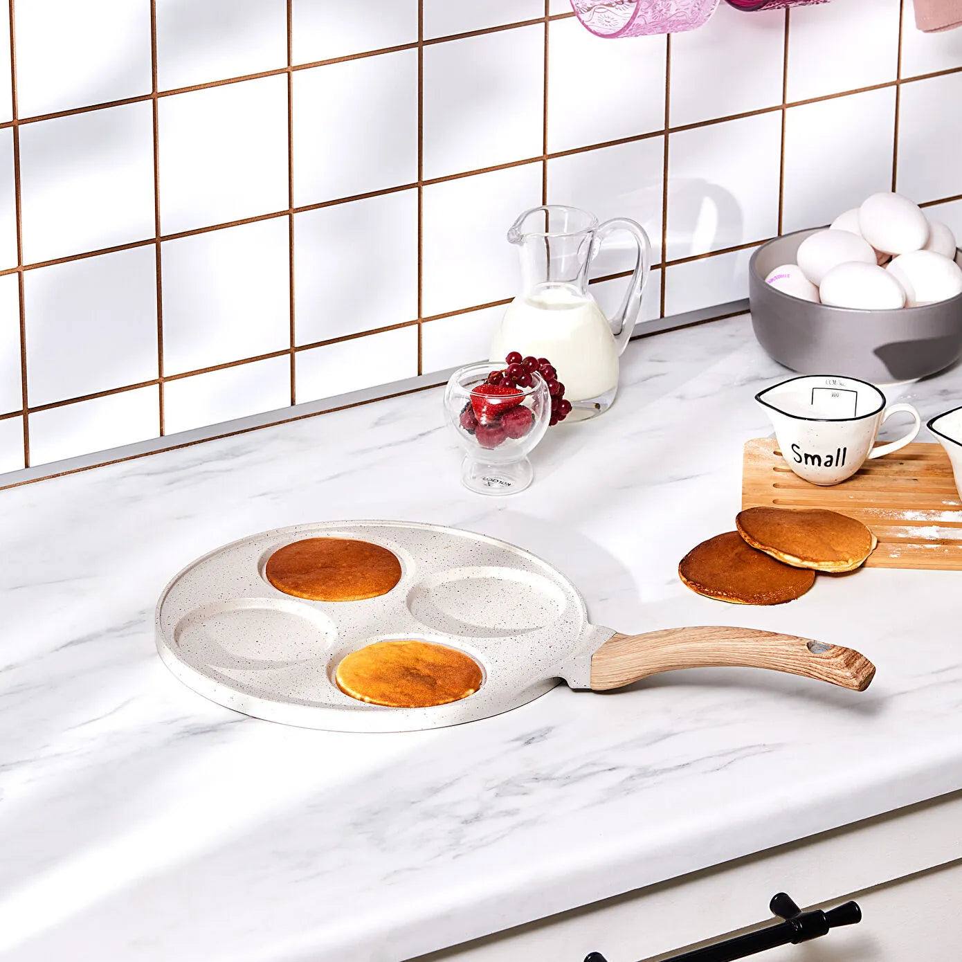 Biogranite 4 Pancake Pan 26 Cm Cream