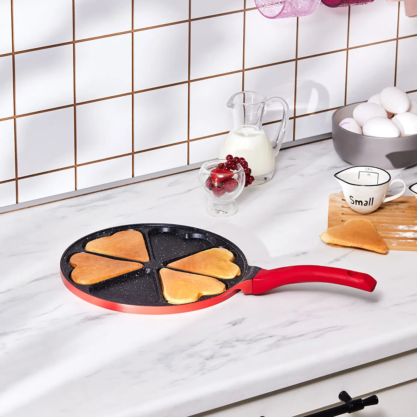 Biogranit Love Pancake Pan 26 Cm Red