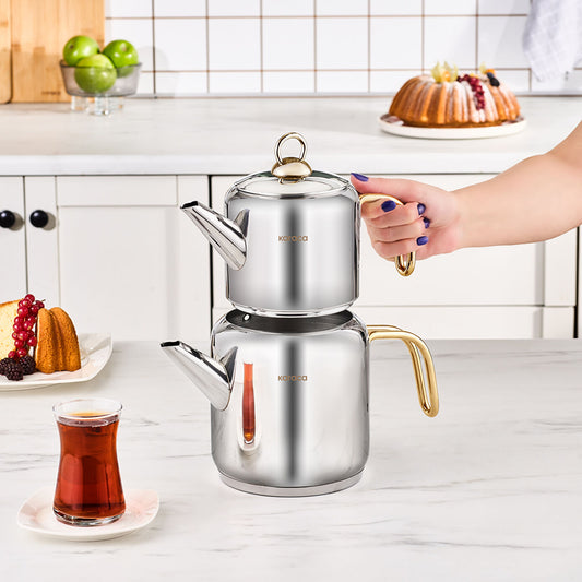 Karaca New Mira Midi Size Teapot Set with Induction Base