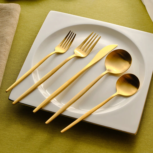 Orion Matte Gold 12 Person 60 Piece Cutlery Set