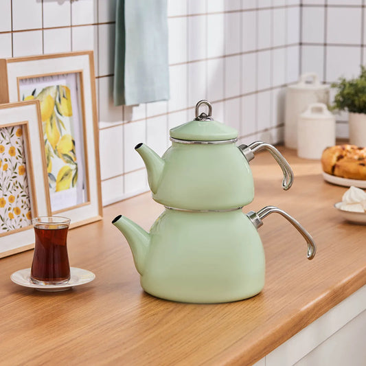 Loreto Enamel Teapot, Green