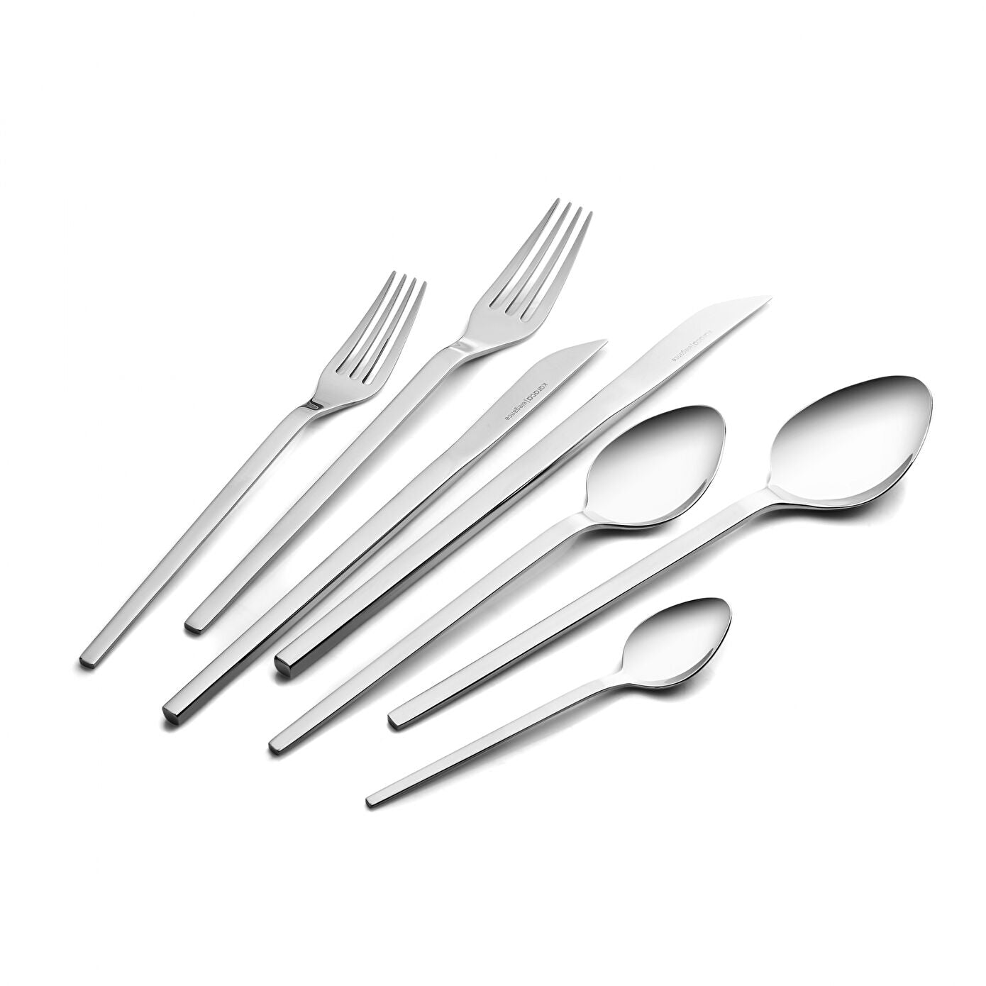 Karaca Elegance Monolith Platinum 84-Piece Cutlery Set for 12 People