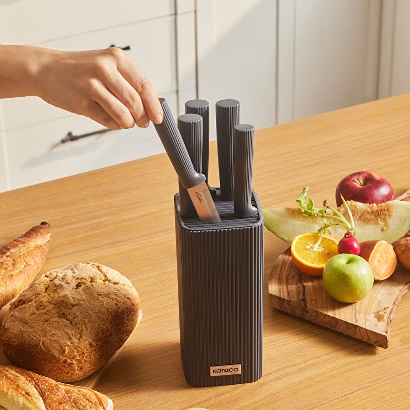 Karaca Massimo Line 6 Piece Knife Set Anthracite