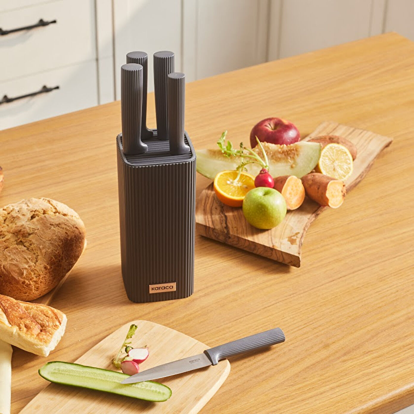 Karaca Massimo Line 6 Piece Knife Set Anthracite