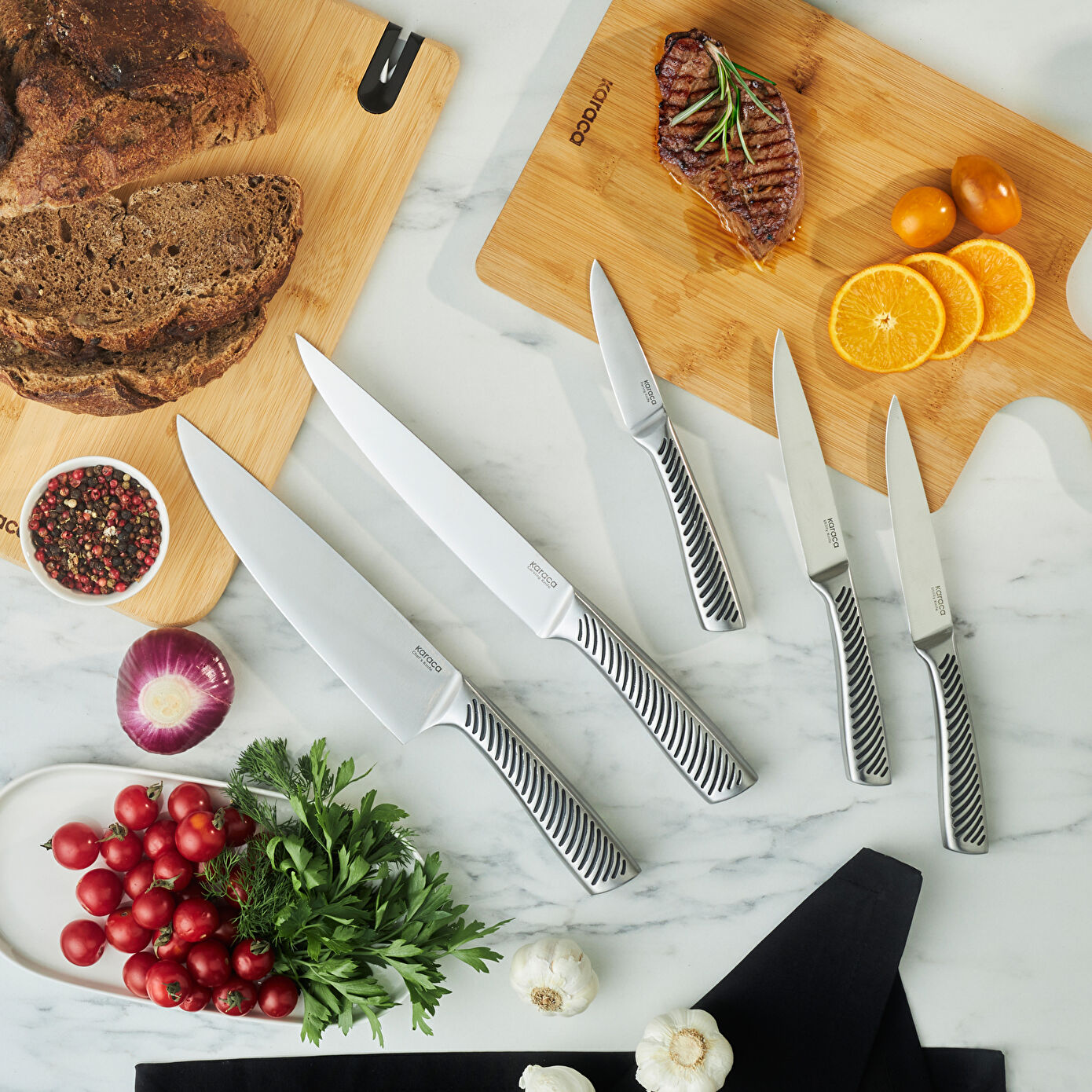 Karaca Samurai Solid Japanese Steel 6 Piece Knife Set