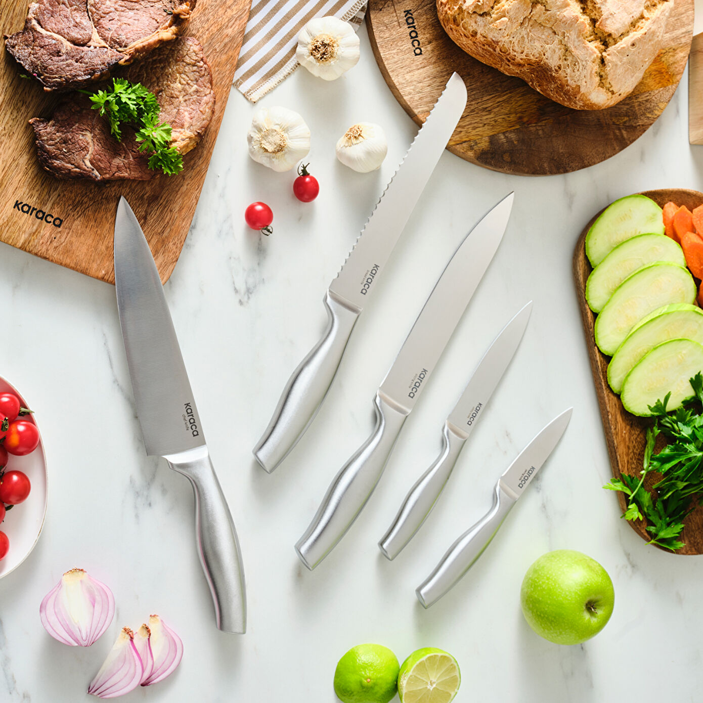 Karaca Samurai Force Japanese Steel 6 Piece Knife Set