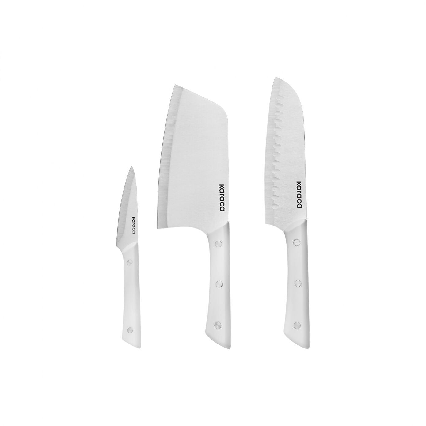 Karaca Markus Cleaver 5 Piece Knife Set White