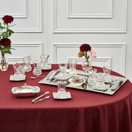 Cella 40 Piece Tea Set for 12 People - Platinum