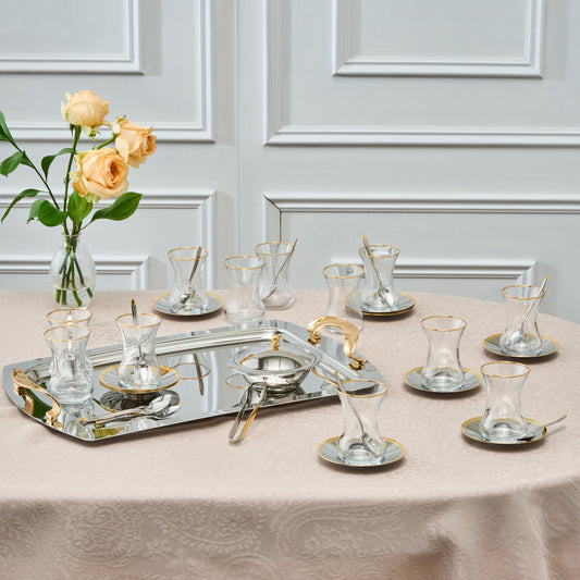 Vista 40 Piece Tea Set for 12 People Gold