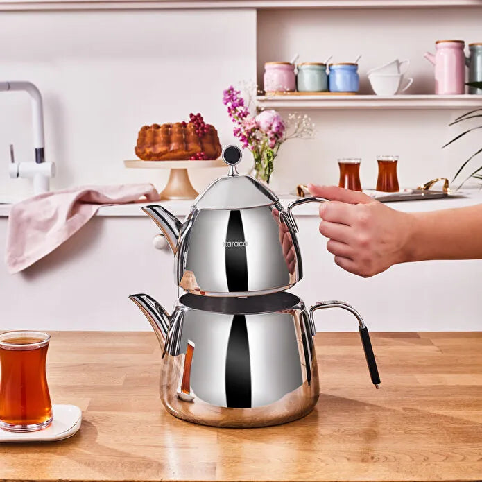 Rodos Induction Base Maxi Teapot Set, Black