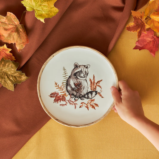 Cozy Raccoon Cake Plate 21 cm