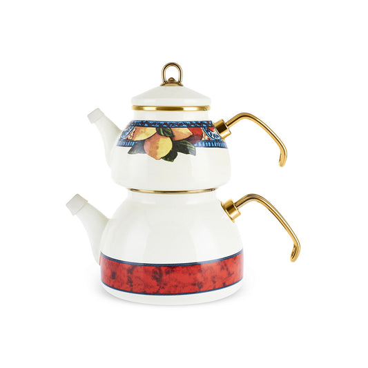 Karaca Amalfi Enamel Teapot Set