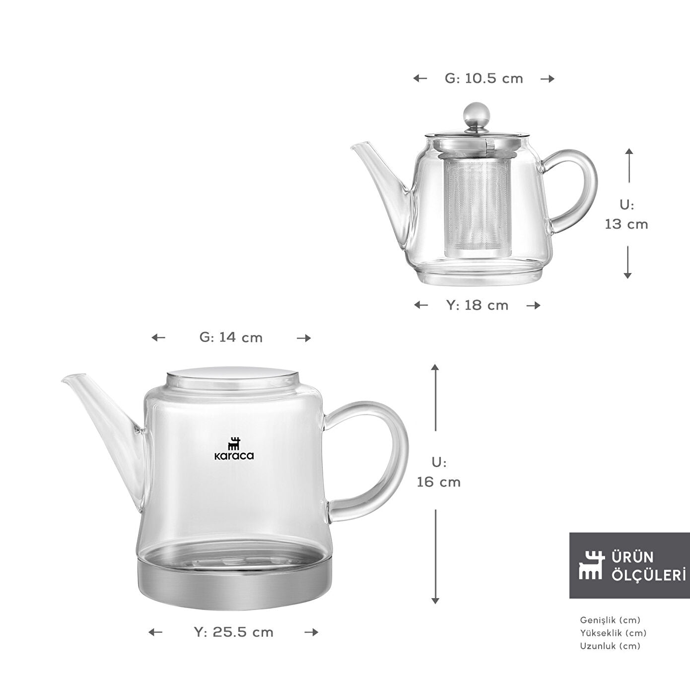Dora Midi Borosilicate Glass Teapot