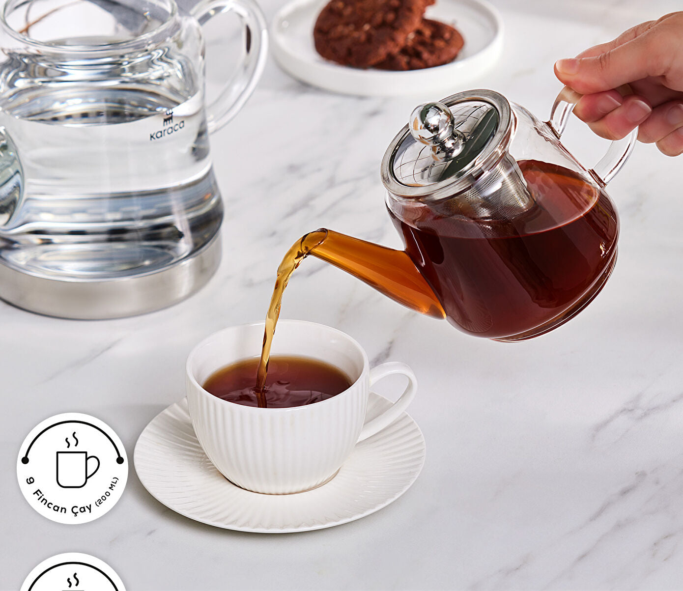 Dora Midi Borosilicate Glass Teapot