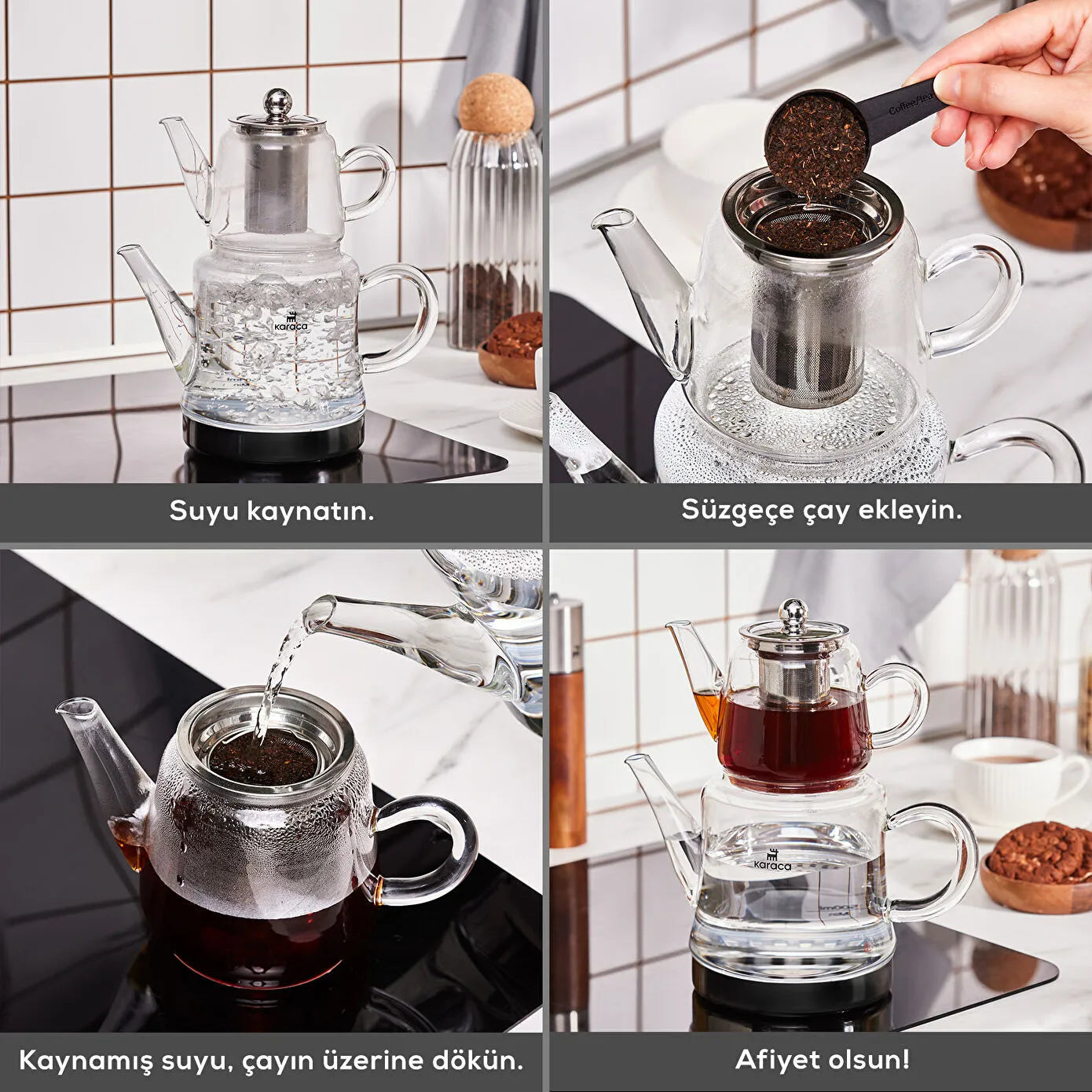 Dora Midi Borosilicate Glass Teapot