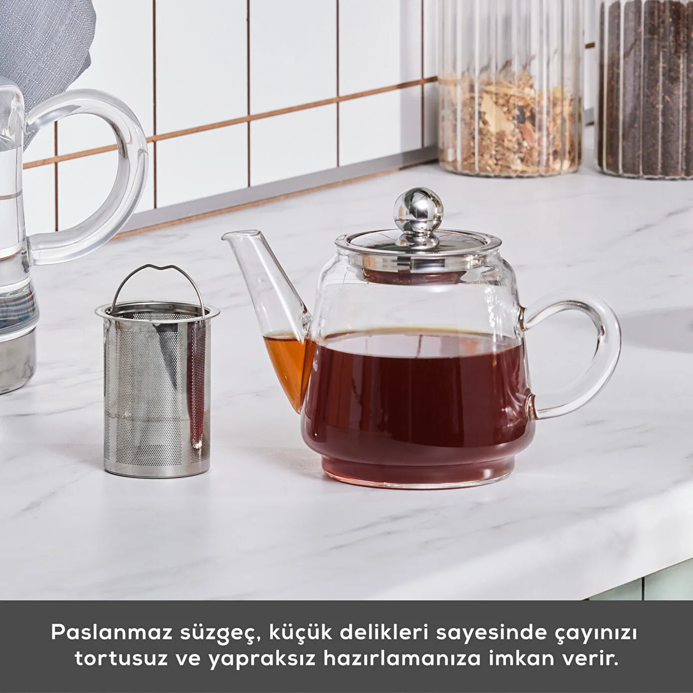 Dora Midi Borosilicate Glass Teapot