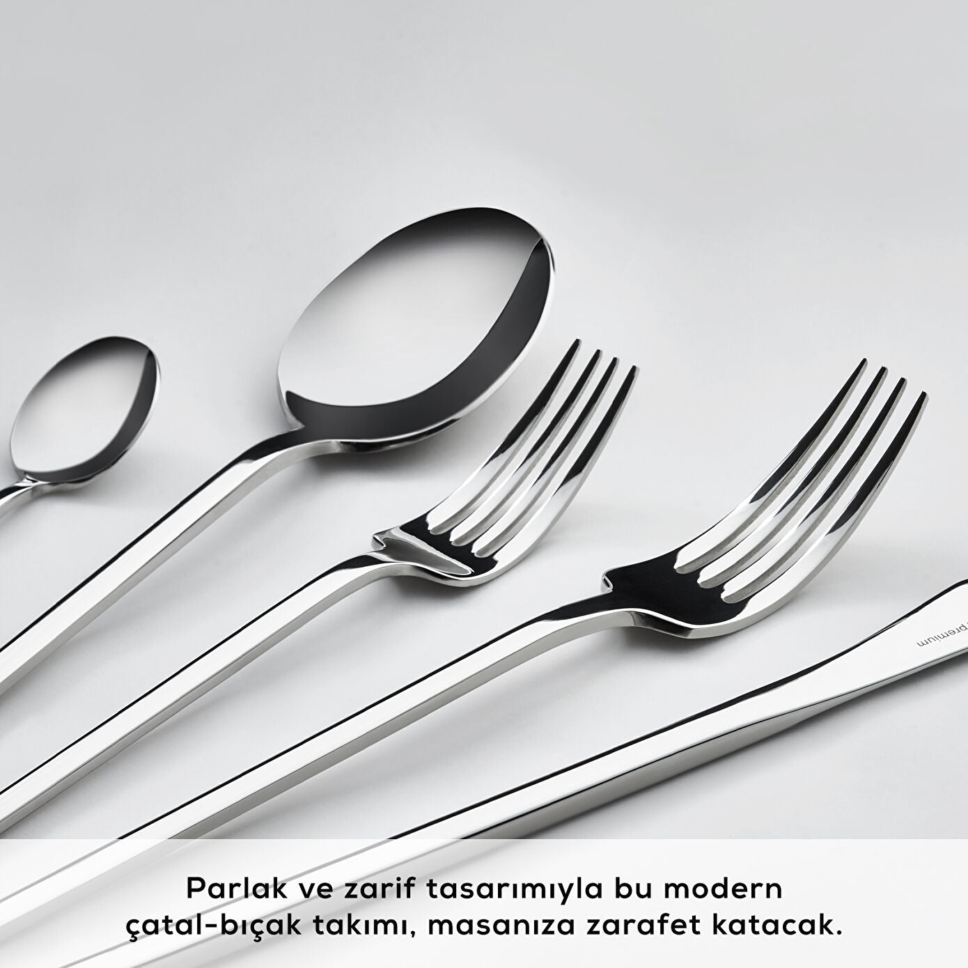 Karaca 316 Premium Look Platinum 84-Piece Cutlery Set for 12 People