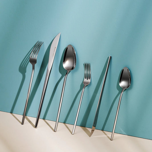 Karaca Elegance Vibe Platinum 84 Piece Cutlery Set for 12 People