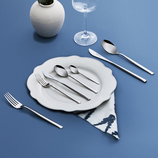 Karaca Elegance New Liza Platinum 12 Person 84 Piece Cutlery Set