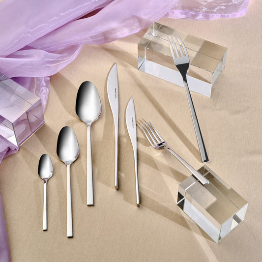 Karaca Elegance New Everest Platinum 12 Person 84 Piece Cutlery Set for 12 People