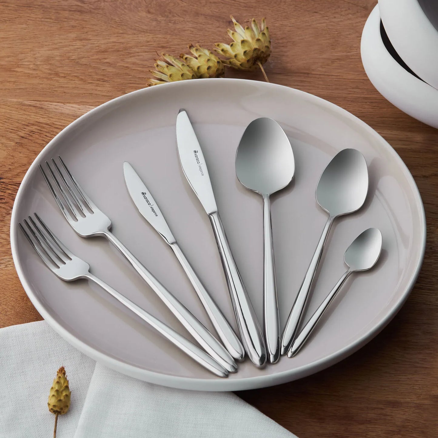 Karaca Flow Elegance 84-Piece 12-Person Cutlery Set