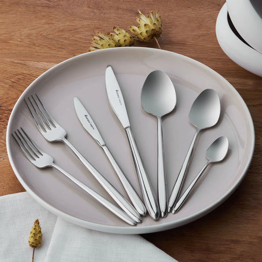Karaca Flow Elegance 84-Piece 12-Person Cutlery Set