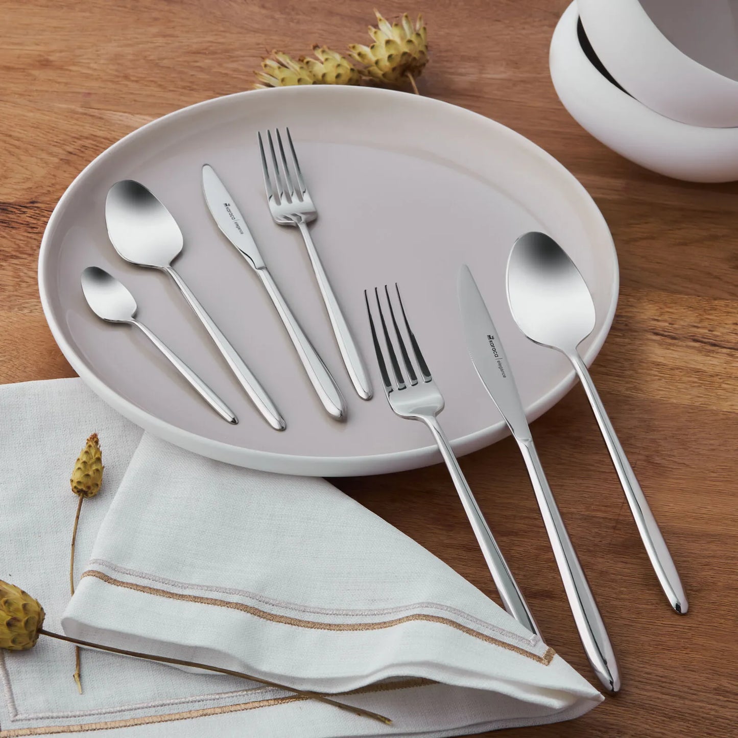 Karaca Flow Elegance 84-Piece 12-Person Cutlery Set