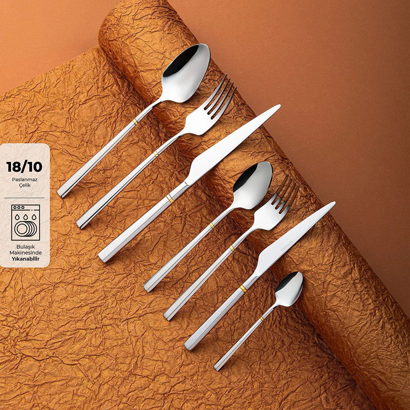 Prime Penta Gold 84 12 Piece Cutlery Set with Luxury Box