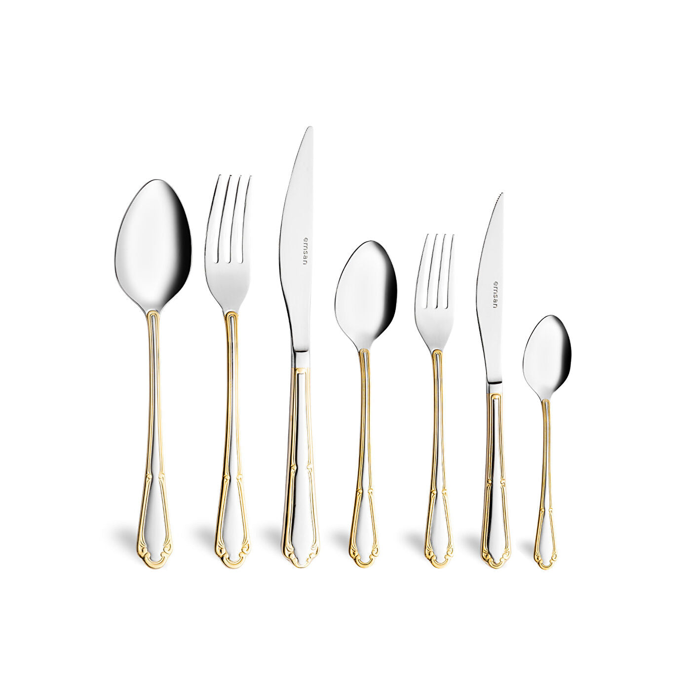 Elegance Göksu Gold 84 Piece Luxury Boxed Cutlery Set for 12 People