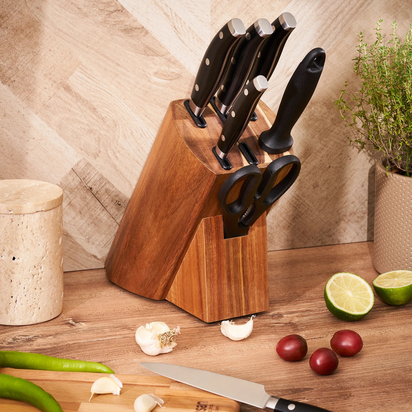 Emsan Natural 8 Piece Knife Set