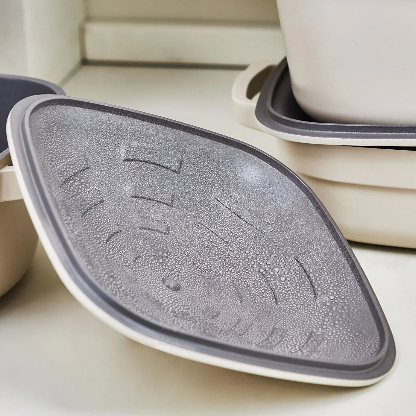 Emsan White Stone 7-Piece Cookware Set