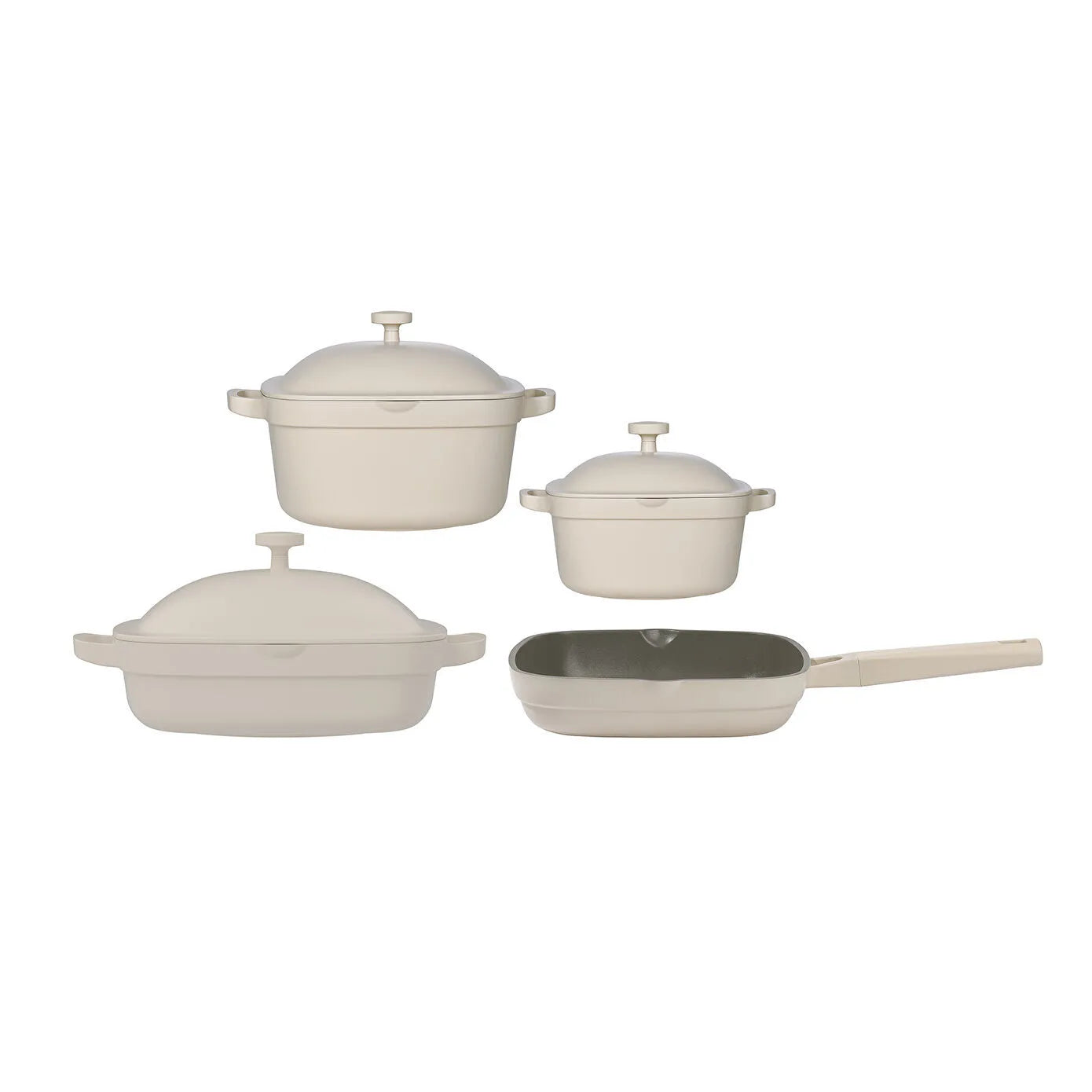 Emsan White Stone 7-Piece Cookware Set