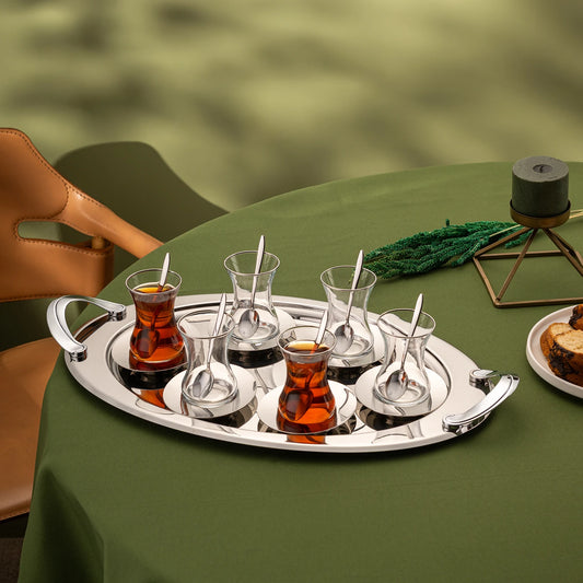 Abbie 19 Piece Tea Set 125 ml Platinum