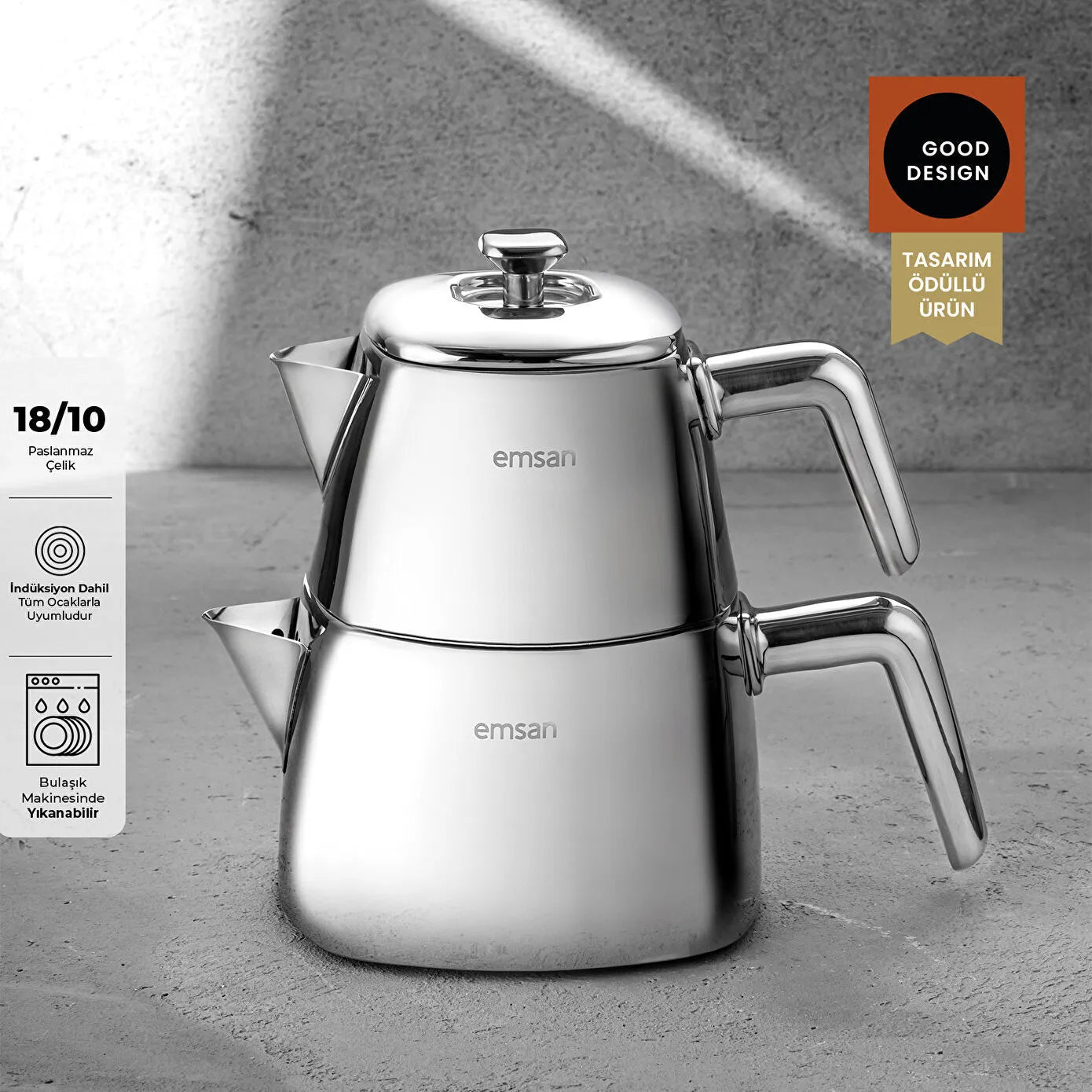 Emsan Tea Time Teapot Set Small 0,7 Lt - 1,5 Lt