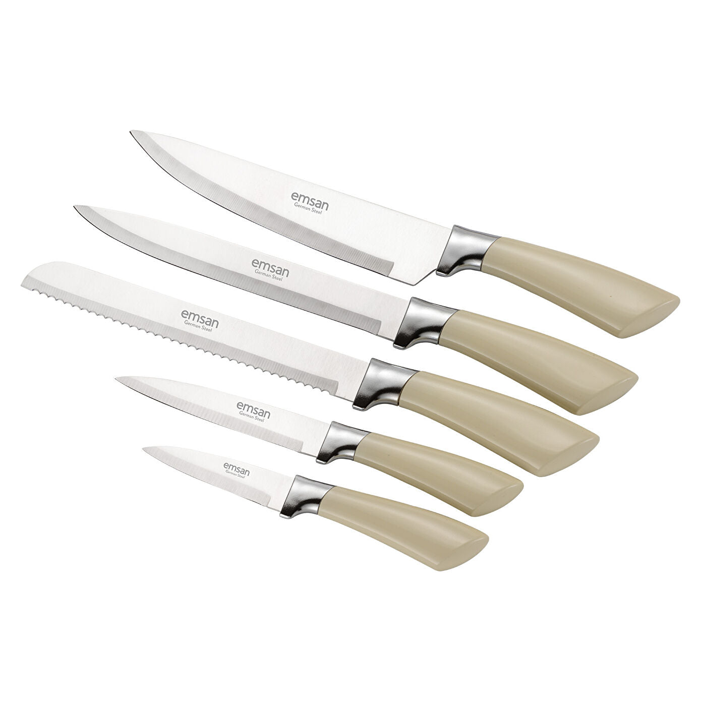 Venice 6 Piece Knife Set Ecru
