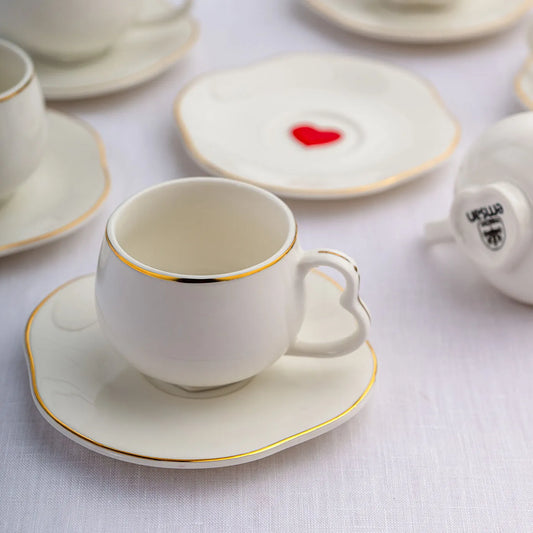 Heart to Heart 6-Piece Coffee Cup Set 90 ml