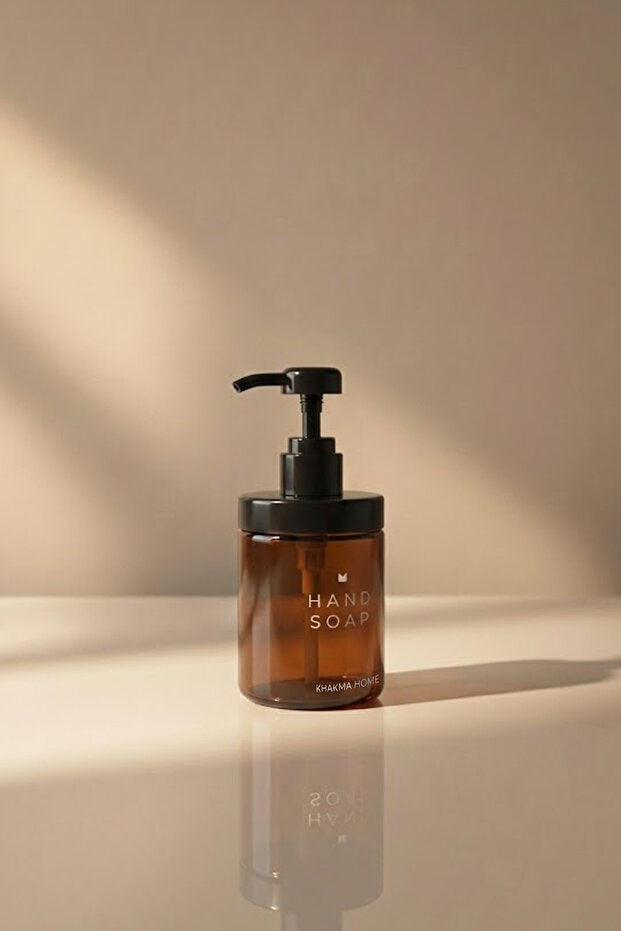 Amber Glass 250 ml Hand Soap Dispenser